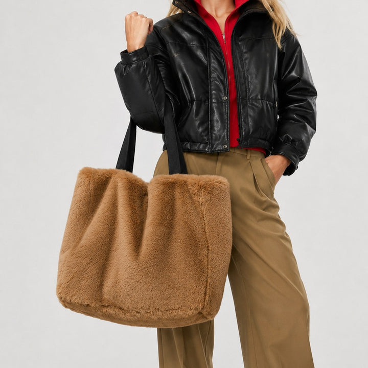 Cozy Faux Fur Tote Bag