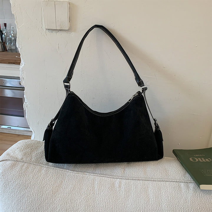 Elegant Suede Hobo Handbag