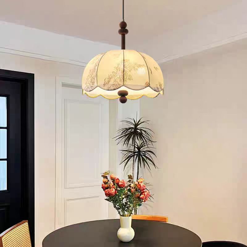 Vintage Floral Pendant Light