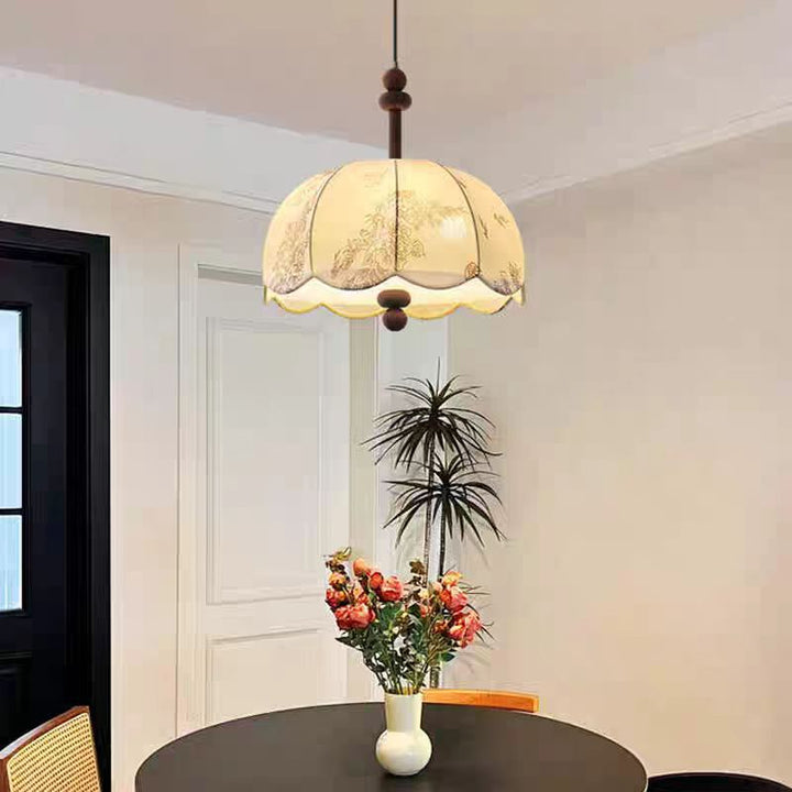 Vintage Floral Pendant Light