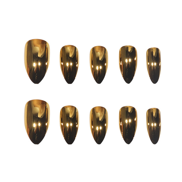 Metallic Stiletto Nail Enhancements Kalsten