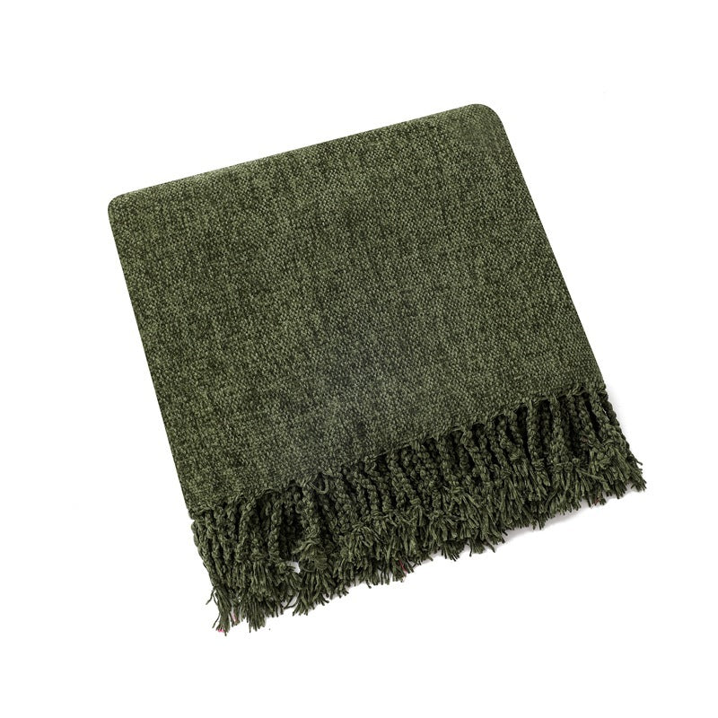 Elegant Fringe Throw Blanket Kalsten