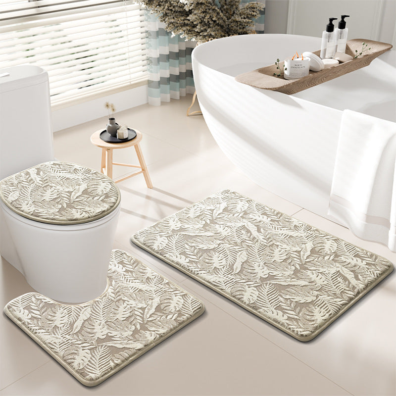 Botanical Print Bathroom Rug Set Kalsten