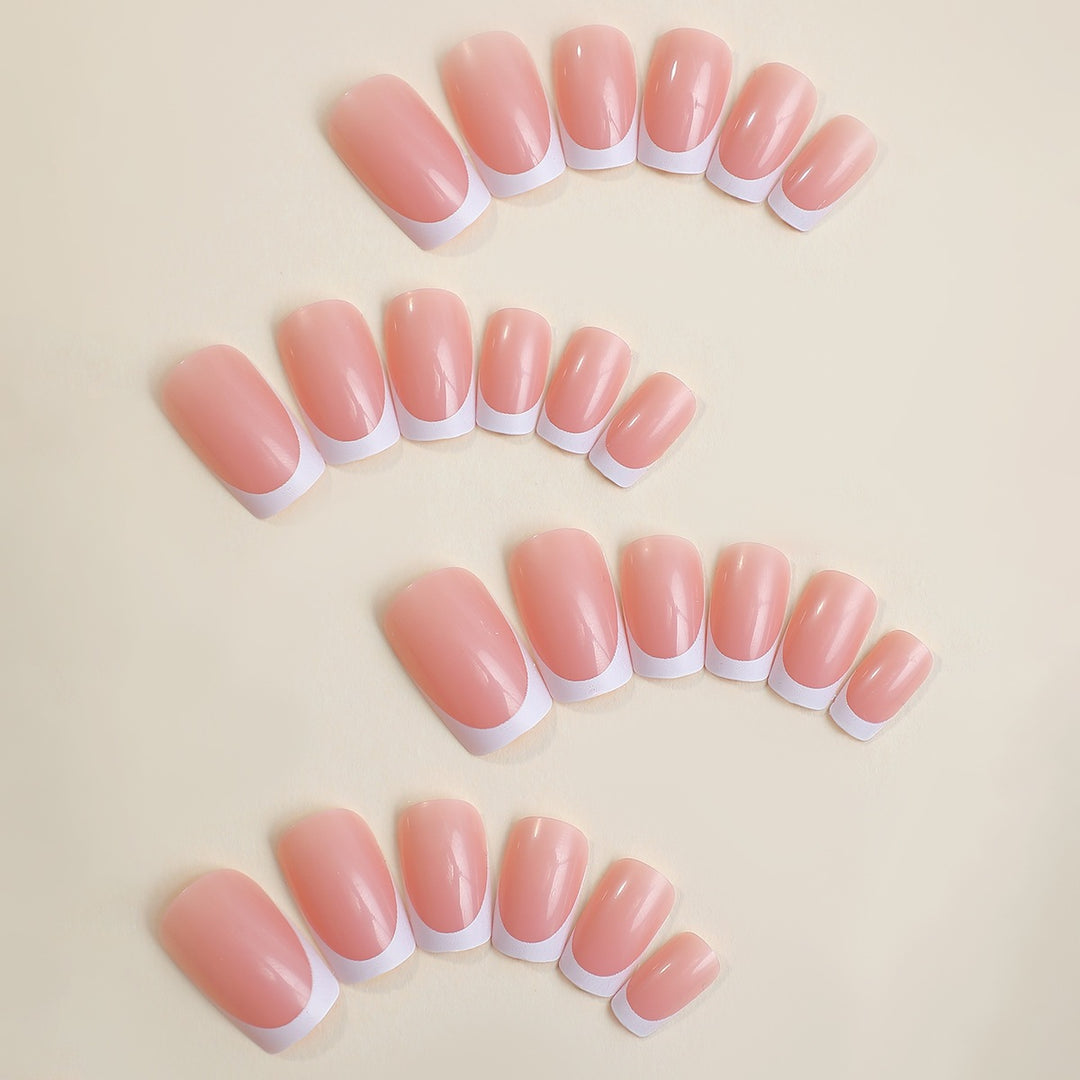 Artificial nail set with elegant French design Kalsten