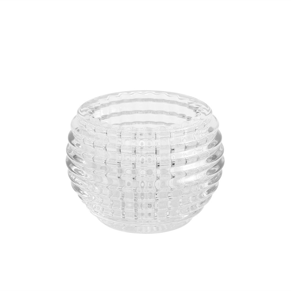 Round Ribbed Glass Votive Candle Holder for Tealights Kalsten