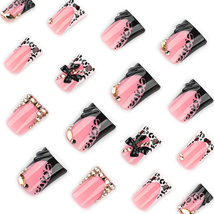 Artful Nail Art with Rhinestones and Animal Accents Kalsten