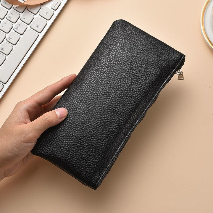 Premium Zippered Leather Pencil Case