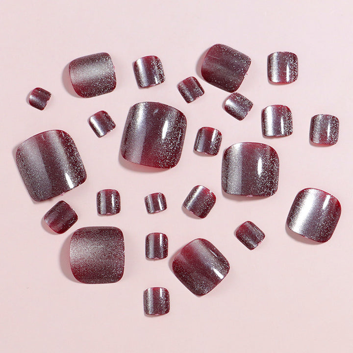 Glittering Press-On Toe Nail Set Kalsten