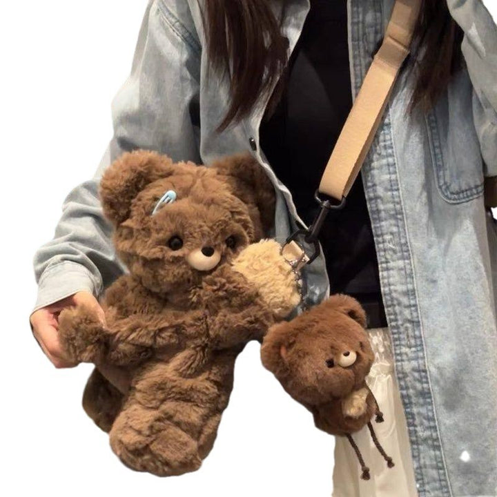 Cute plush shoulder bag with animal motif Kalsten