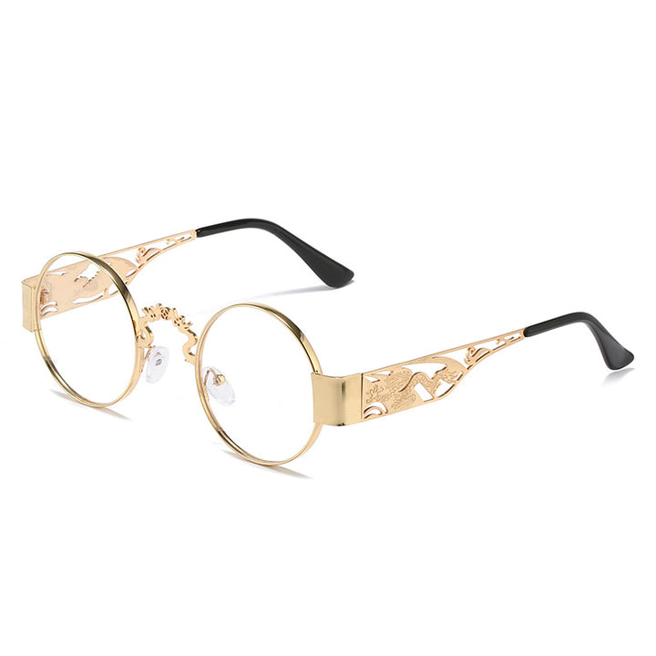 Women's artistic round sunglasses with elegant filigree frame Kalsten
