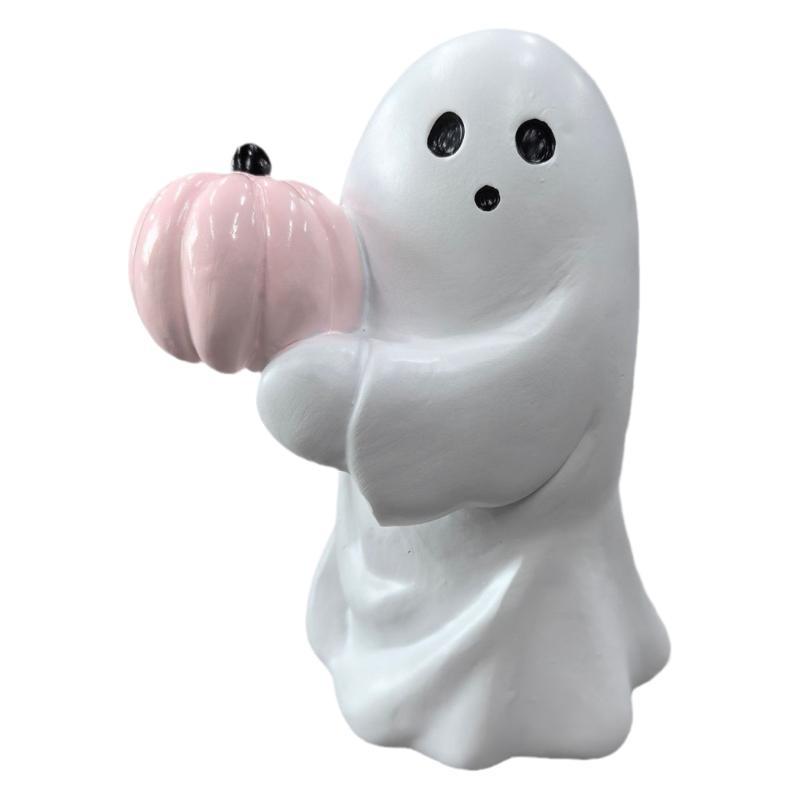 Whimsical Ghost and Bat Figurine Kalsten