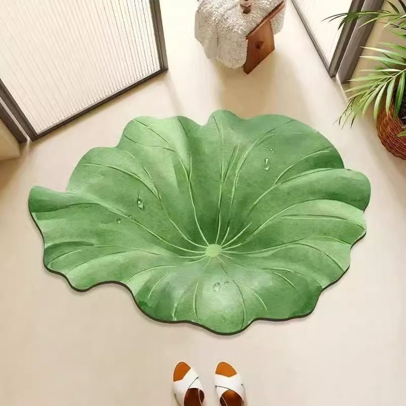 Leaf-Shaped Decorative Area Mat