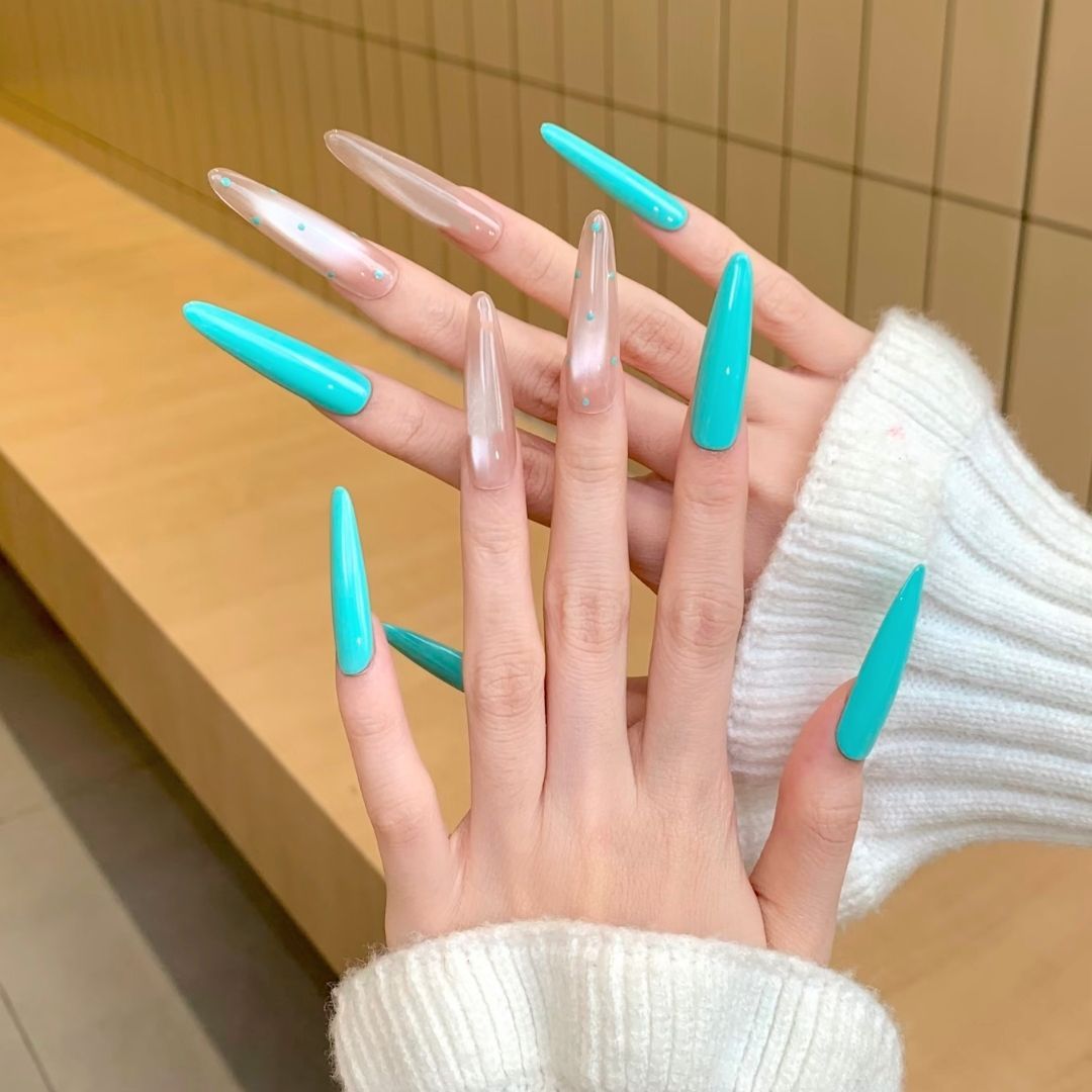 Artistic Long Stiletto Nail Enhancements Kalsten