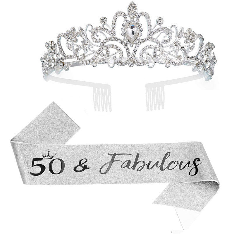 Women's Sparkling Crown with Radiant Rhinestone Embellishment Kalsten