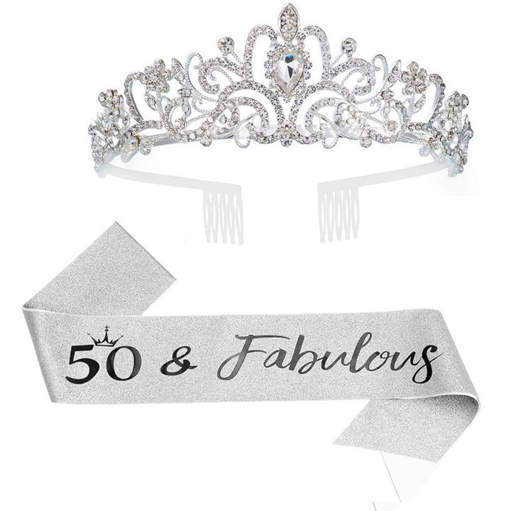Women's Sparkling Crown with Radiant Rhinestone Embellishment Kalsten