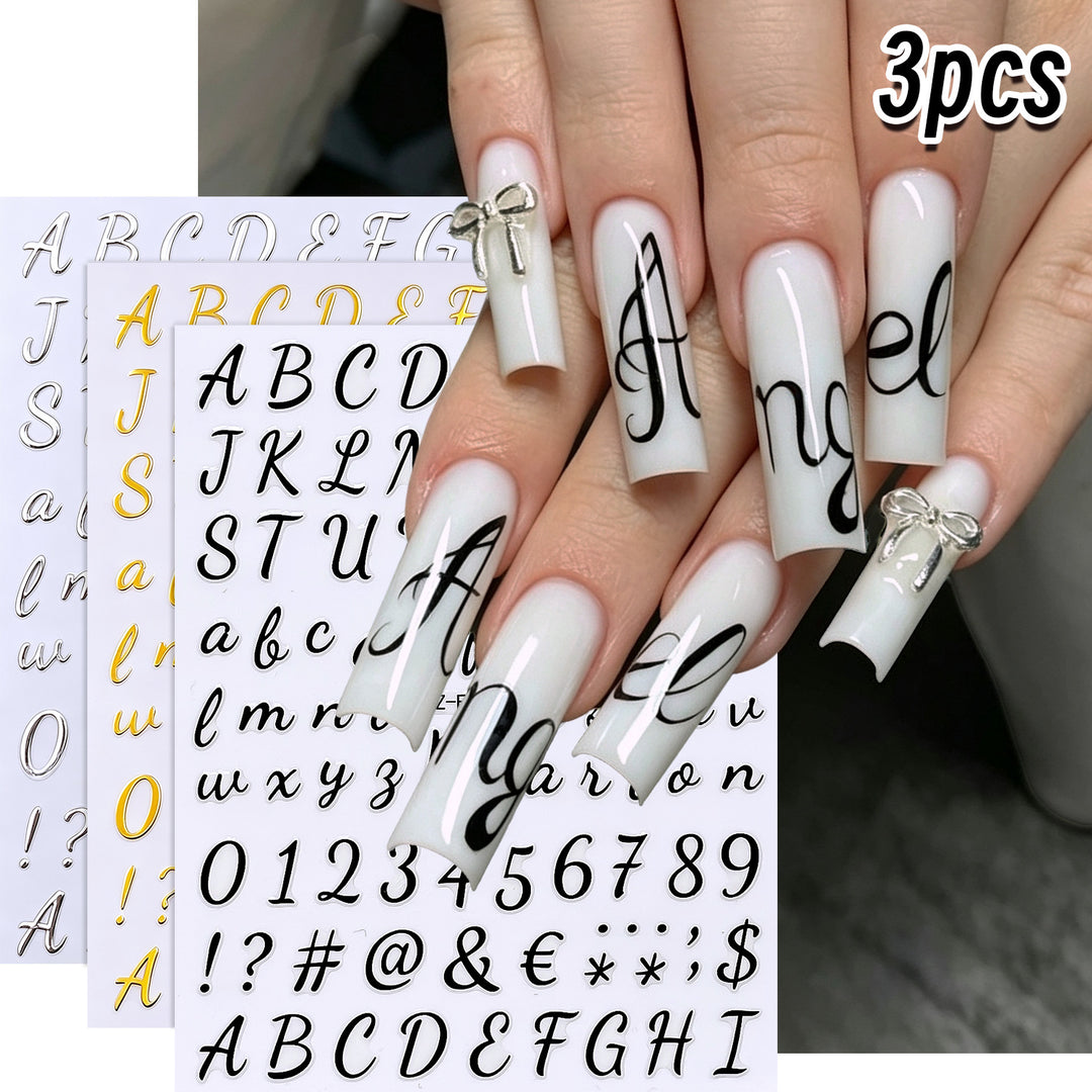 Decorative Nail Art Letter Stickers