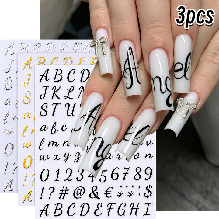 Decorative Nail Art Letter Stickers
