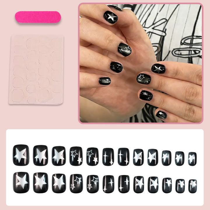 Nail art set with elegant star design Kalsten
