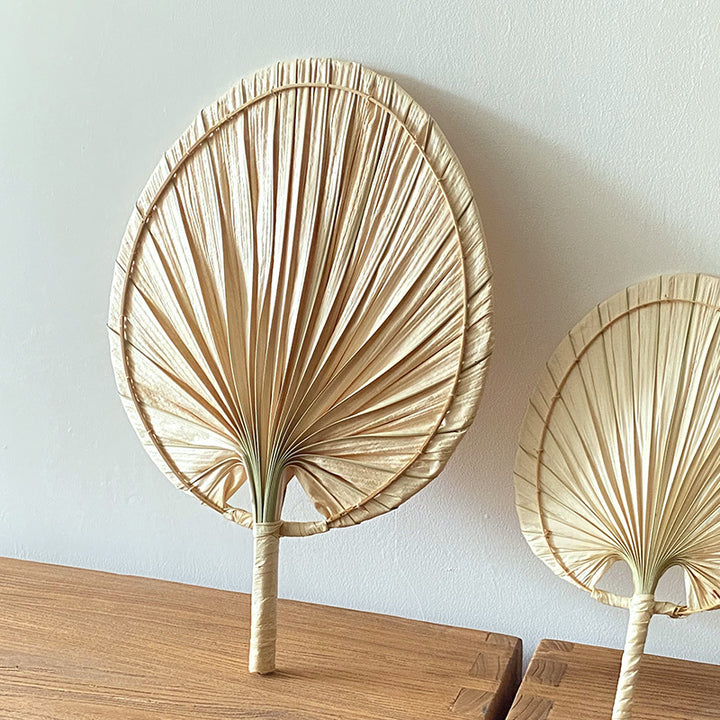 Women Handmade Palm Leaf Fan Kalsten