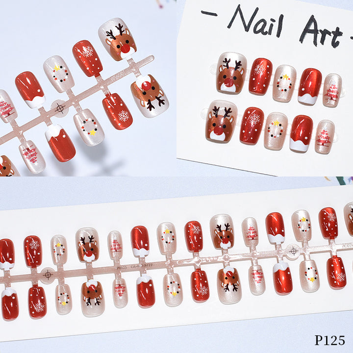 Holiday-Themed Press-On Nail Art Set Kalsten