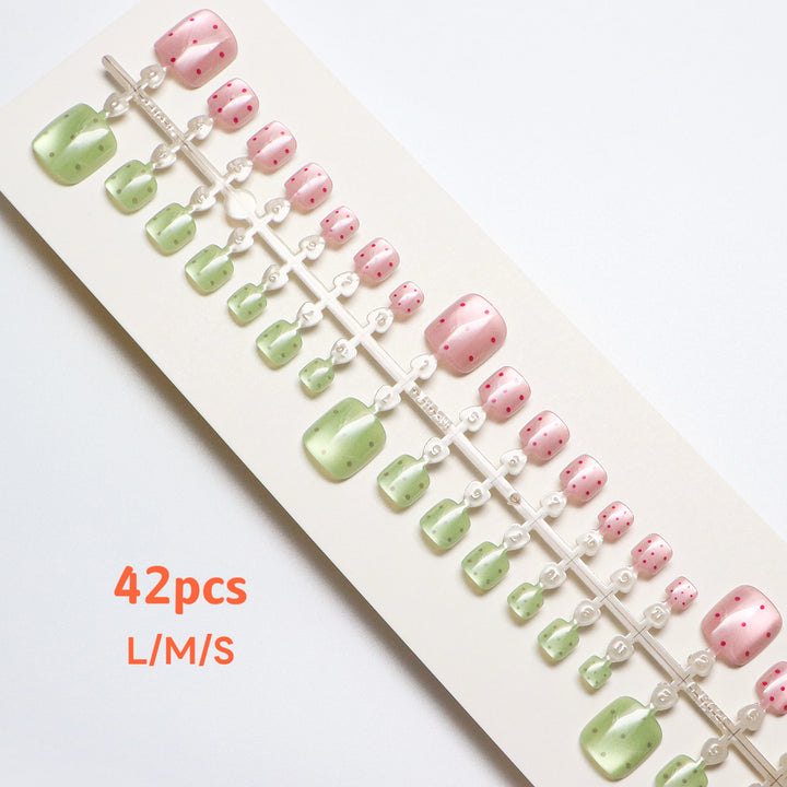 Playful Dotted Press-On Nail Set