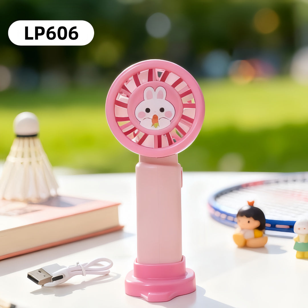 Women's portable hand-held fan with cute lion design Kalsten