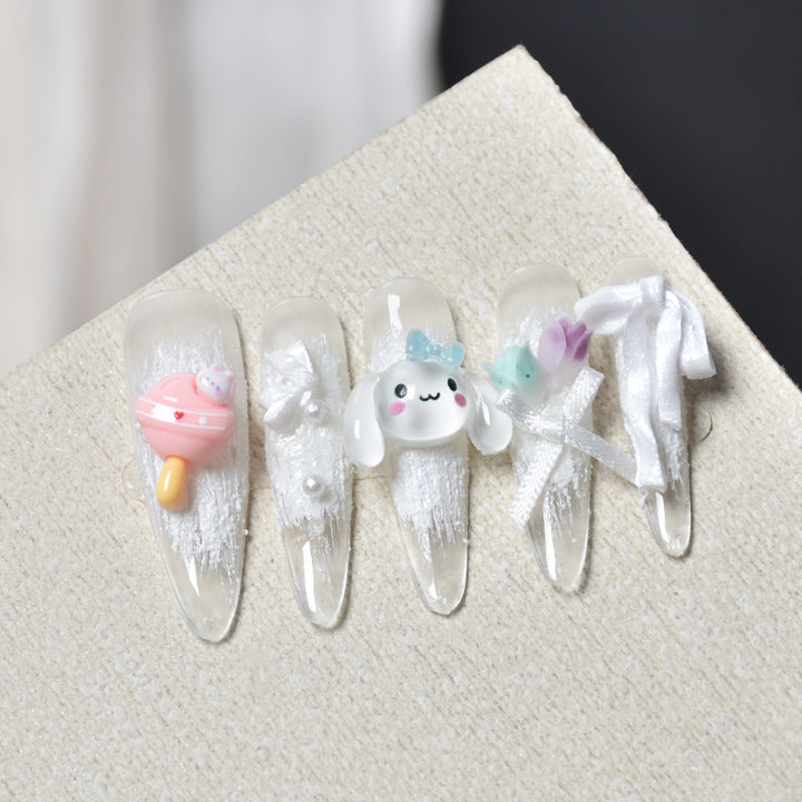 Creative 3D Themed Press-On Nail Art Kalsten