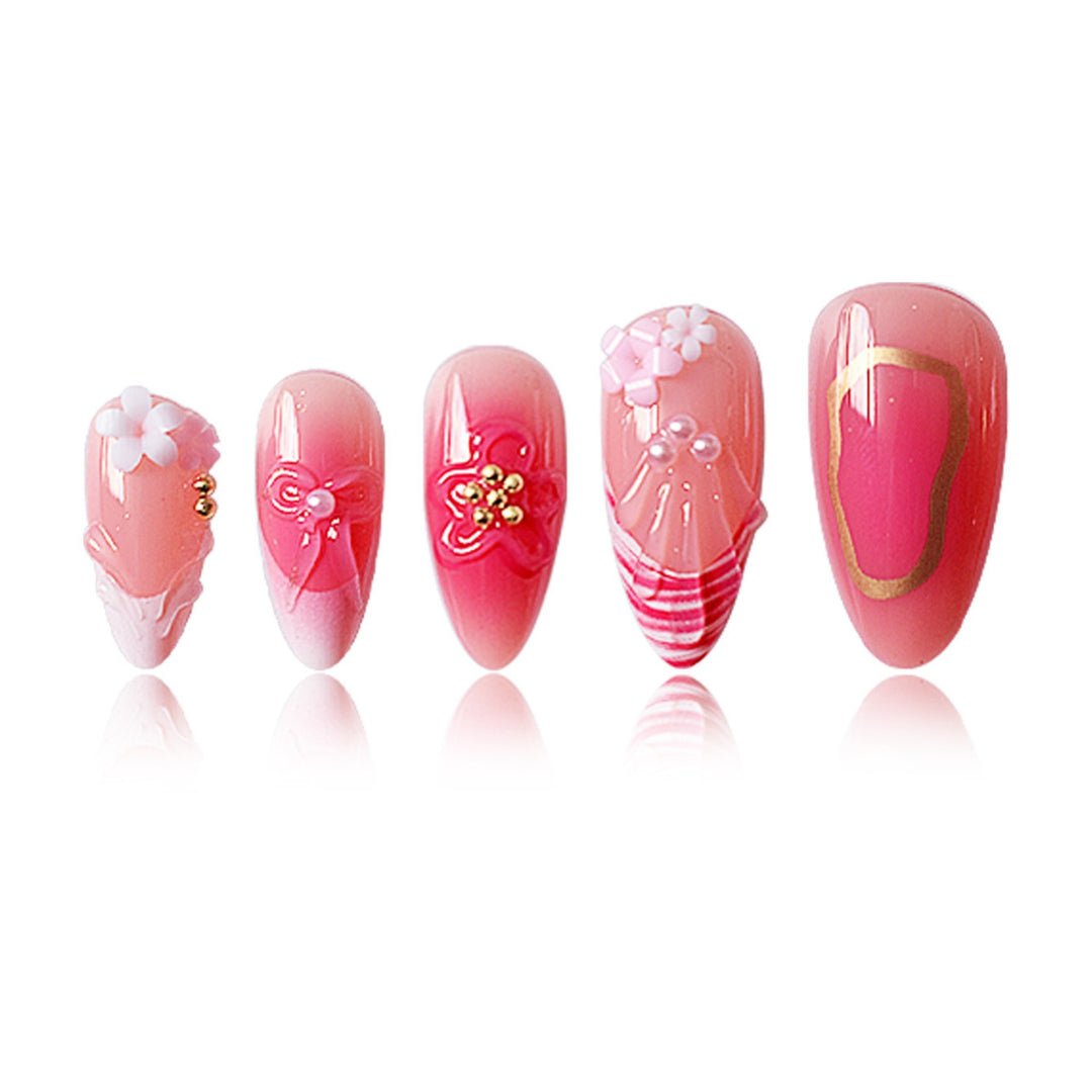 Floral Design Press-On Nail Set Kalsten
