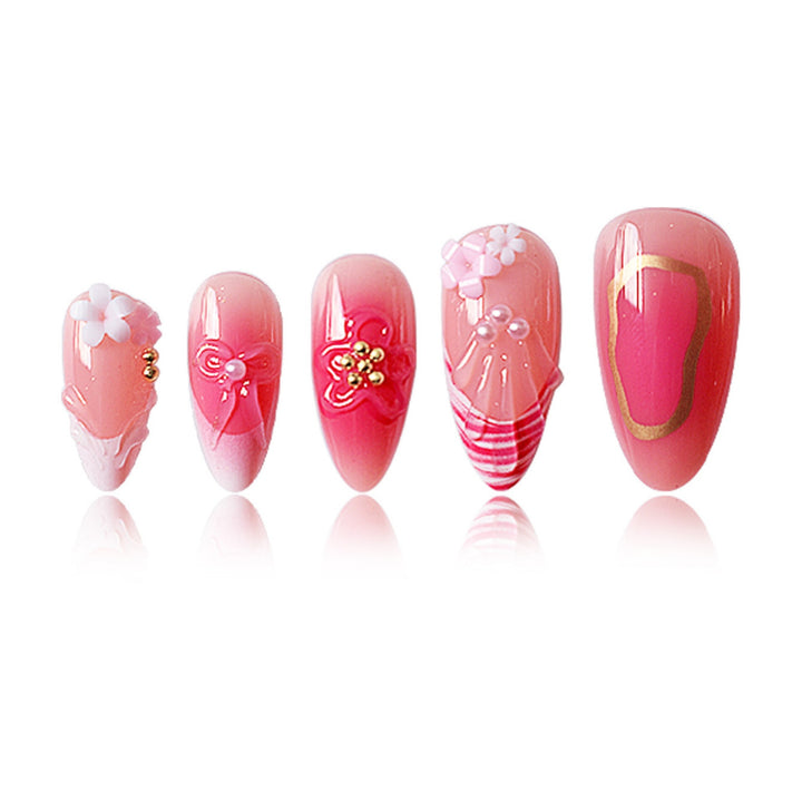 Floral Design Press-On Nail Set Kalsten