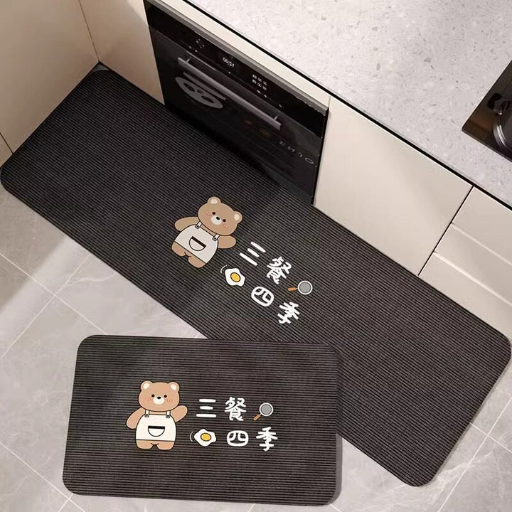 Playful Dog-Themed Kitchen Mat