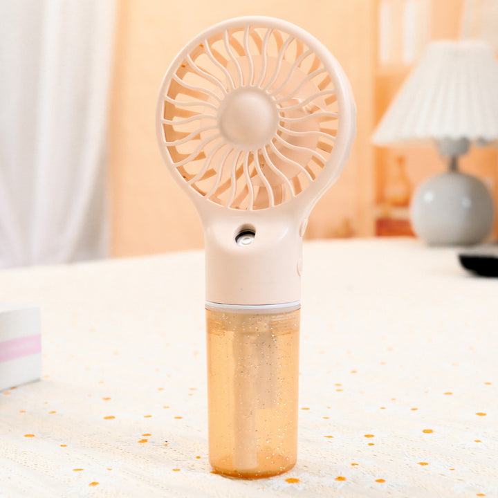 Women Portable Spray Fan with USB Charging Function and Ergonomic Handle Kalsten