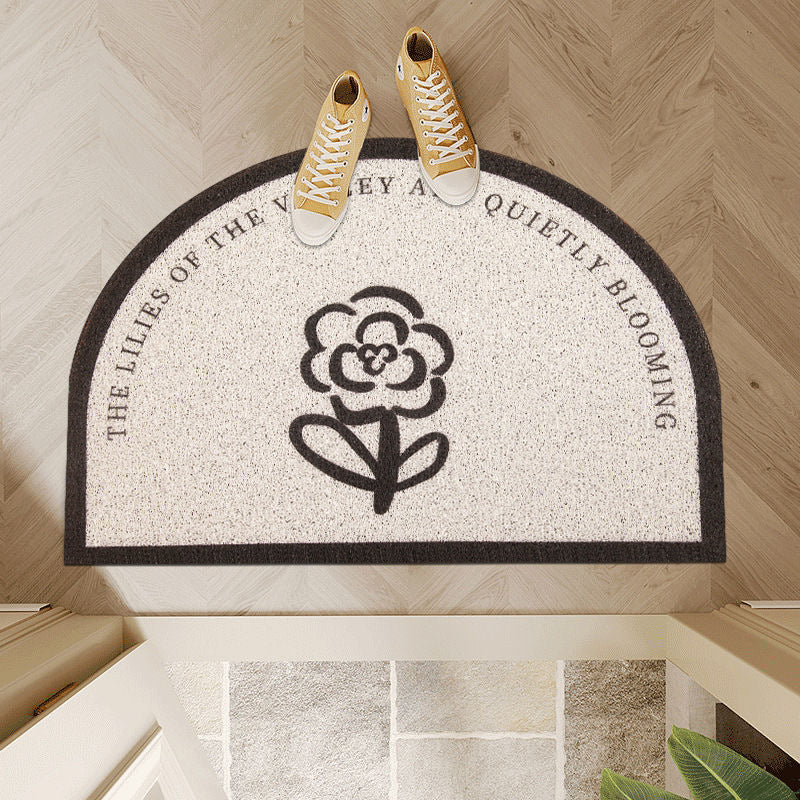 Floral Print Welcome Mat