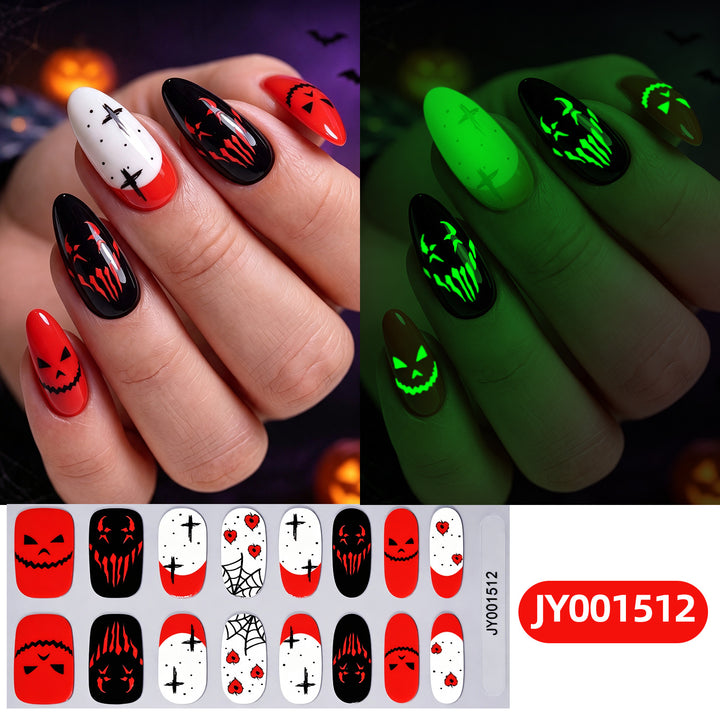 Glow-in-the-Dark Halloween Nail Art Stickers