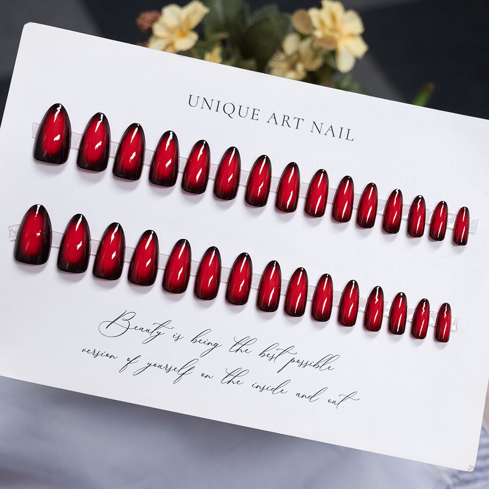 Glossy Ombre Stiletto Nail Art