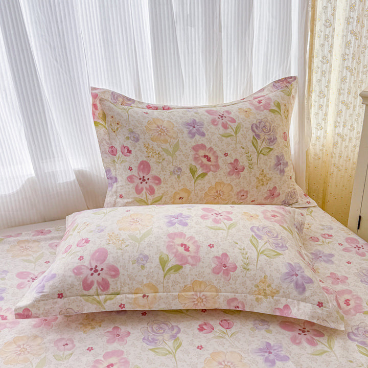 Flower Print Pillowcase Set