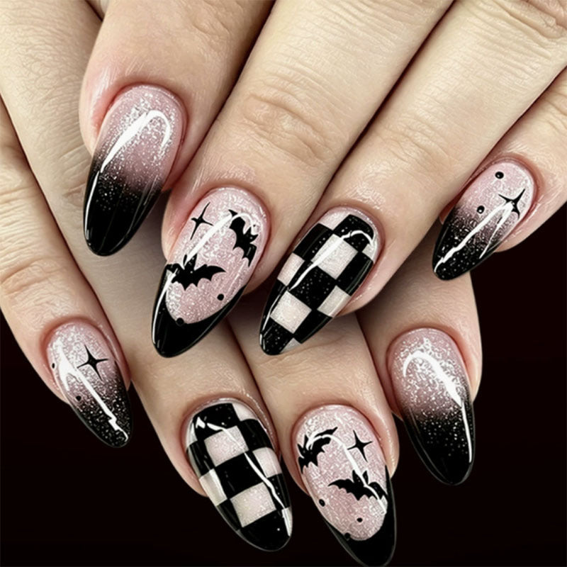 Halloween-Themed Stiletto Press-On Nails