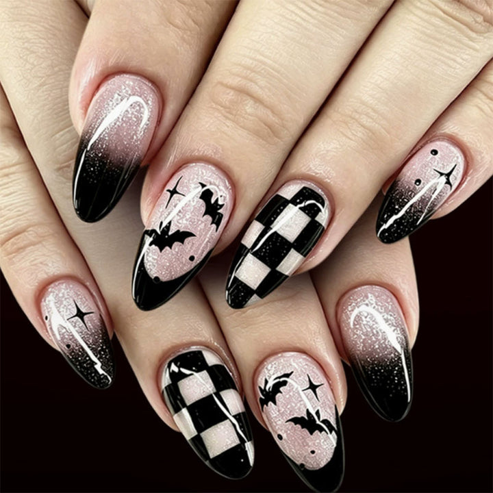 Halloween-Themed Stiletto Press-On Nails
