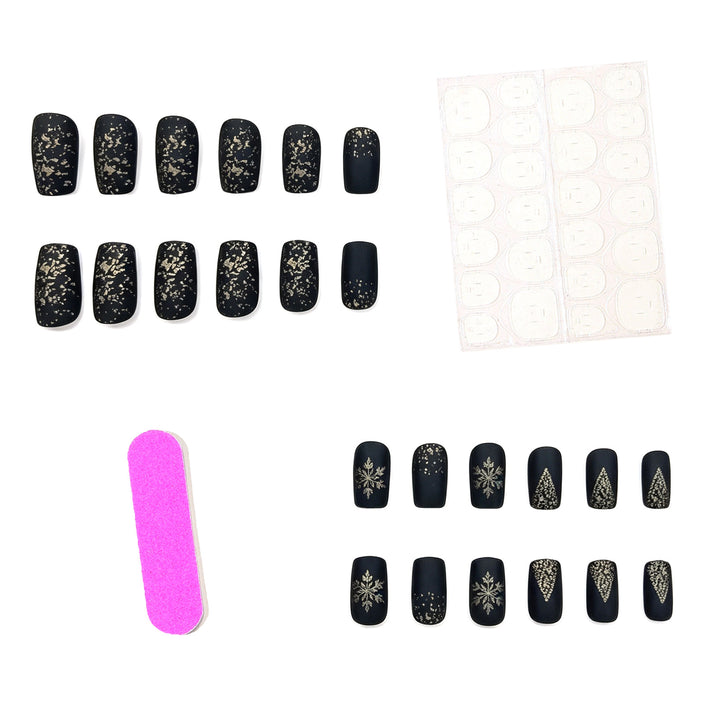 Festive Winter-Themed Acrylic Nail Extensions Kalsten