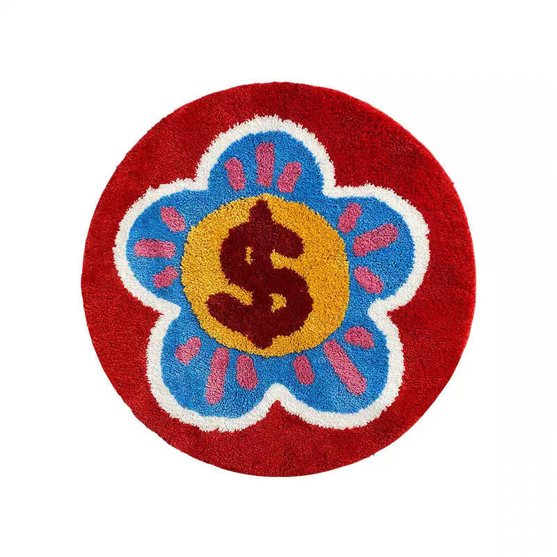 Colorful Floral-Themed Plush Area Rug Kalsten