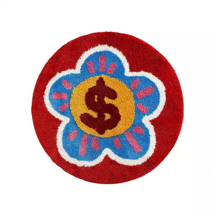 Colorful Floral-Themed Plush Area Rug Kalsten