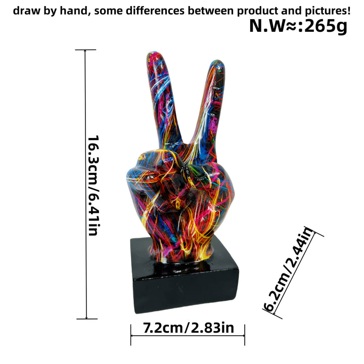 Stylish hand sculptures with colorful design Kalsten