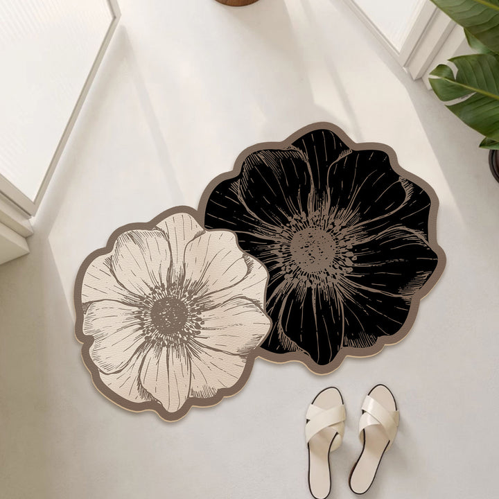 Floral Print Bath Mat Kalsten