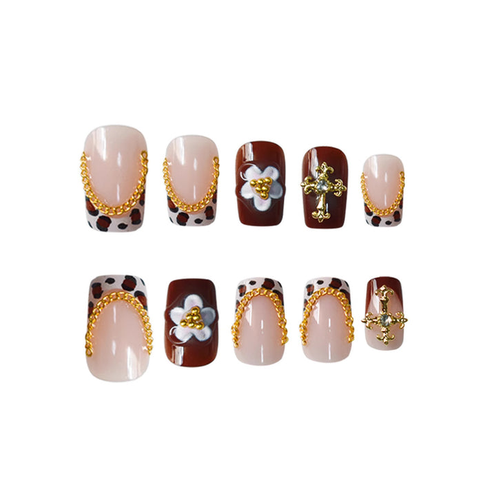 Elegant 3D Floral Nail Art Extensions Kalsten