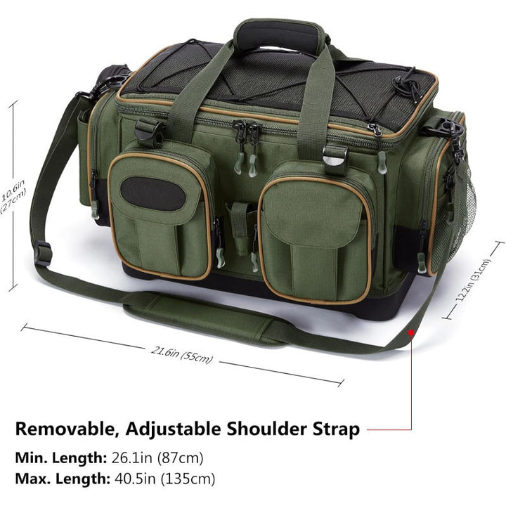 Multi-Compartment Fishing Gear Organizer Bag Kalsten