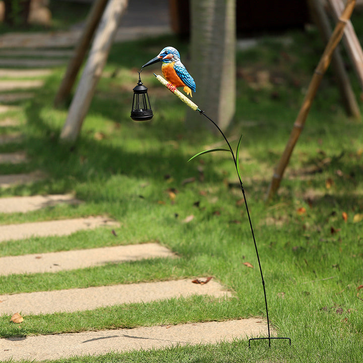 Decorative Solar Flamingo Garden Stake Lamp With Adjustable Metal Arm And Integrated LED Kalsten