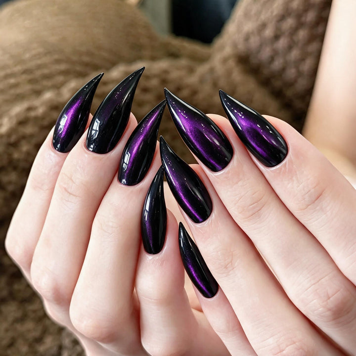 Artistic Stiletto Press-On Nail Set with Glossy Finish Kalsten