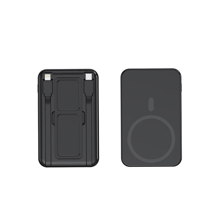 Portable power bank with integrated Qi charging function and digital capacity display Kalsten