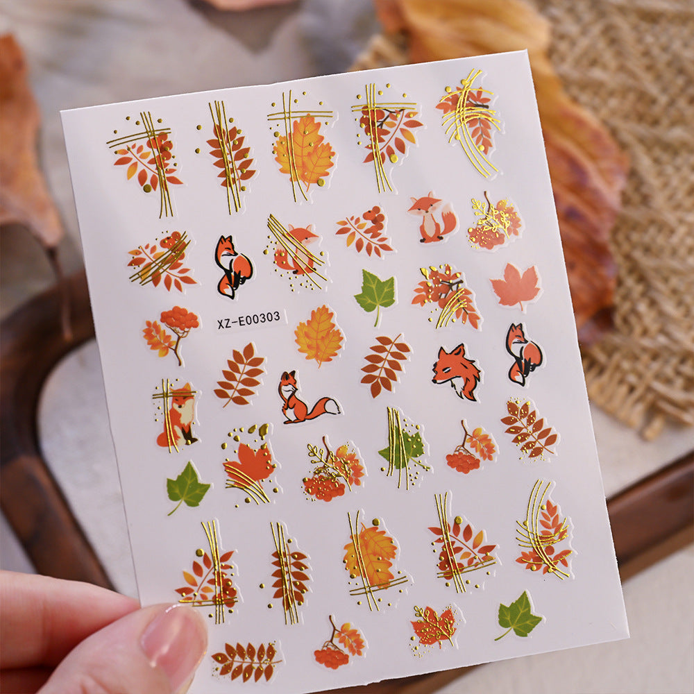 Autumn Leaf Nail Art Stickers