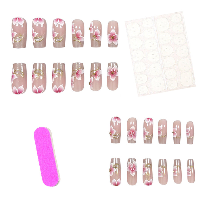 Floral Acrylic Nail Art Kalsten