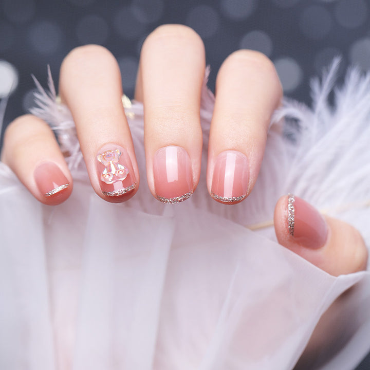 Elegant Glitter-Accent Nail Art